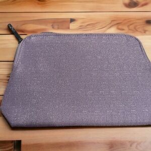 Lancôme lavender sparkle cosmetics zippered makeup pouch